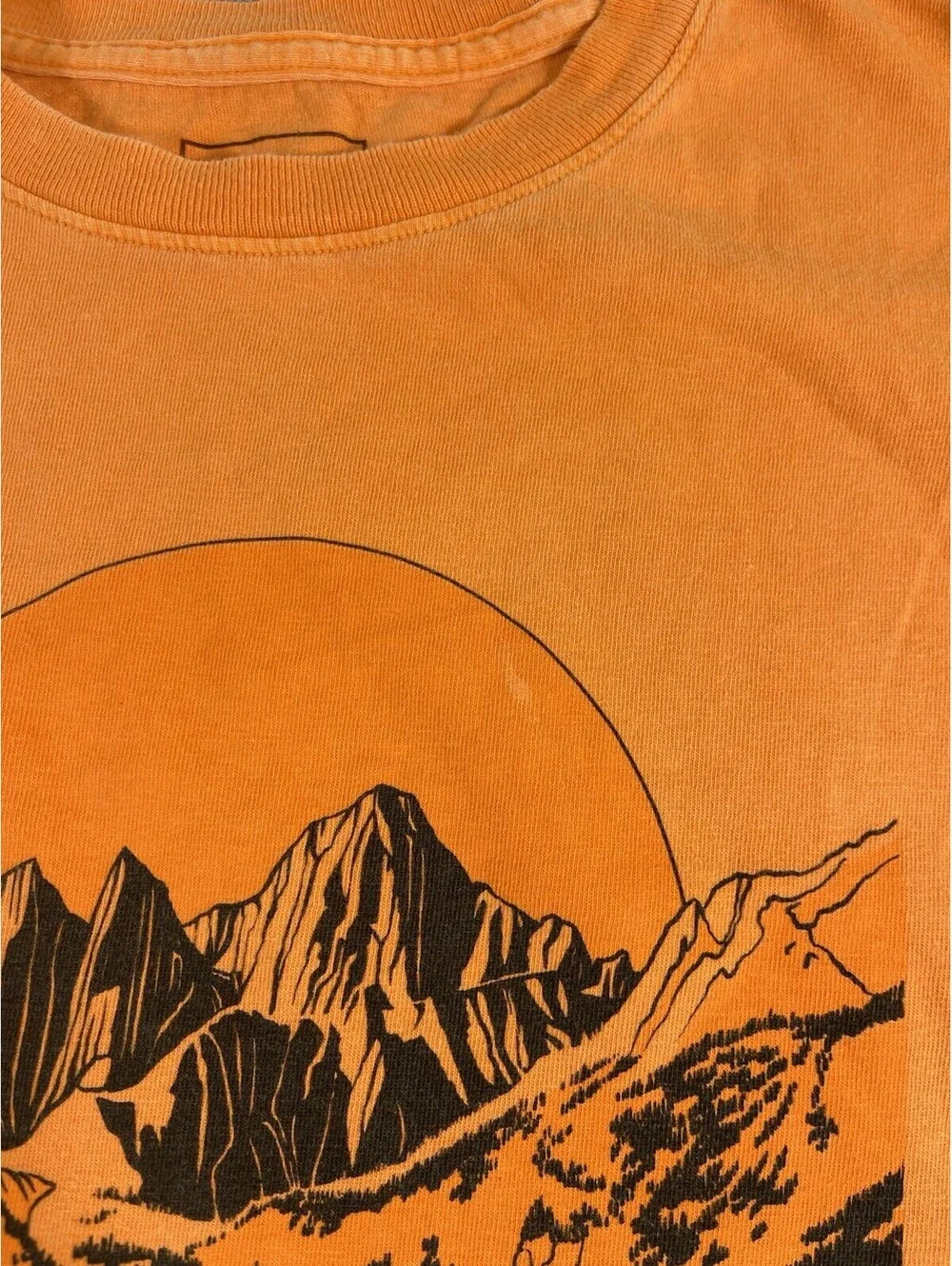 The North Face Shirt Mens Medium Orange Hike Logo Short Sleeve